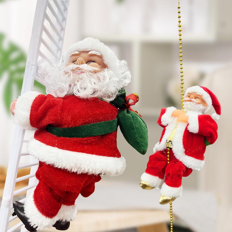 (đ„2023 BEST GIFT TO FAMILYđ„)Electric Chimney Climbing Santa Claus Musical Toys