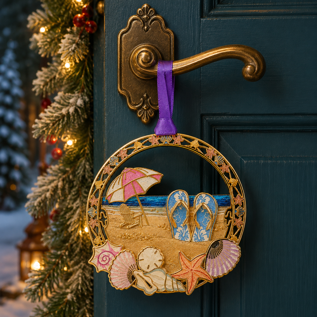 ⏰ Limited anniversary edition✨Beach vacation style Christmas tree ornament