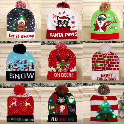 🎁2022 EARLY CHRISTMAS SALE - CHRISTMAS LED LIGHT KNITTED BEANIES