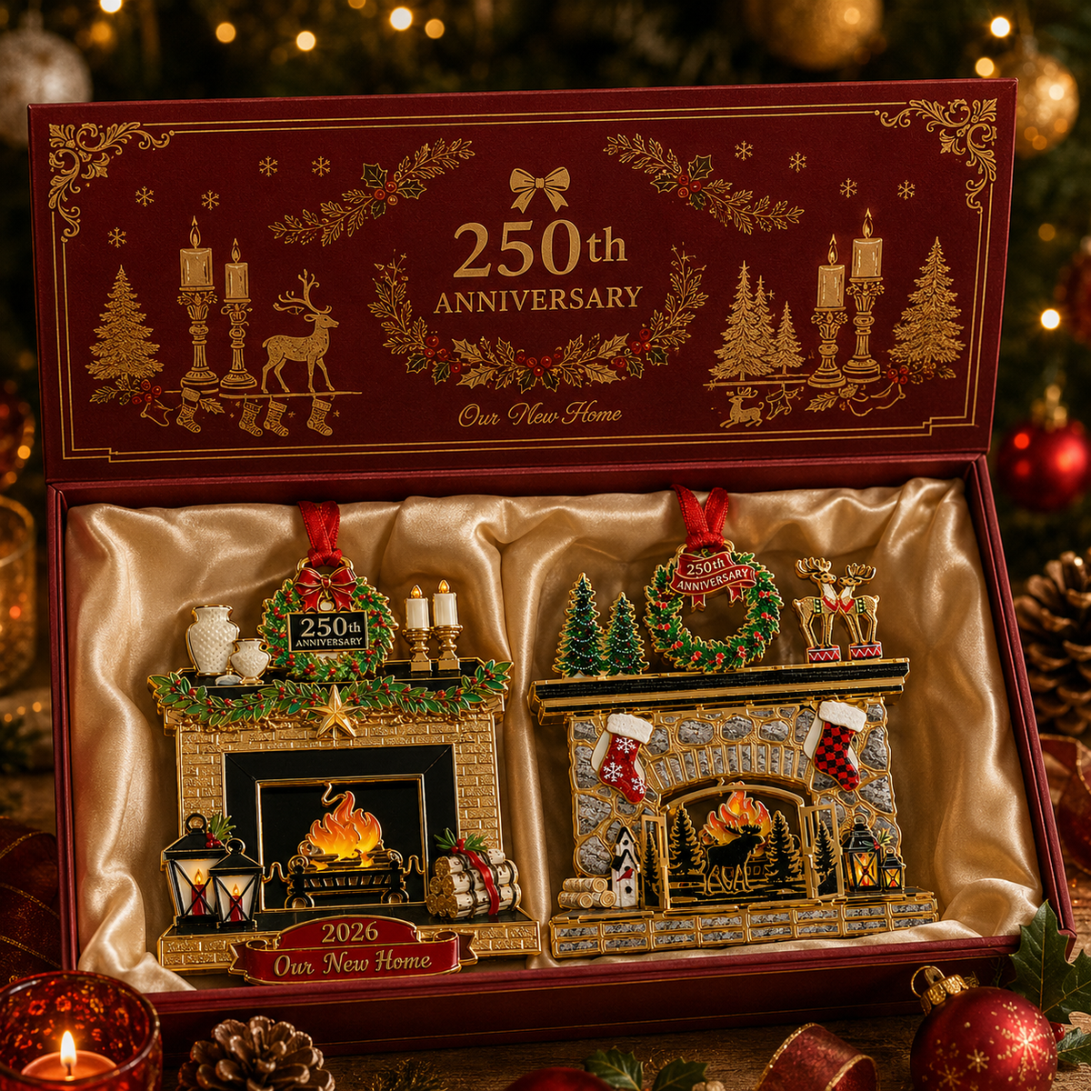 ✨Christmas fireplace decorations