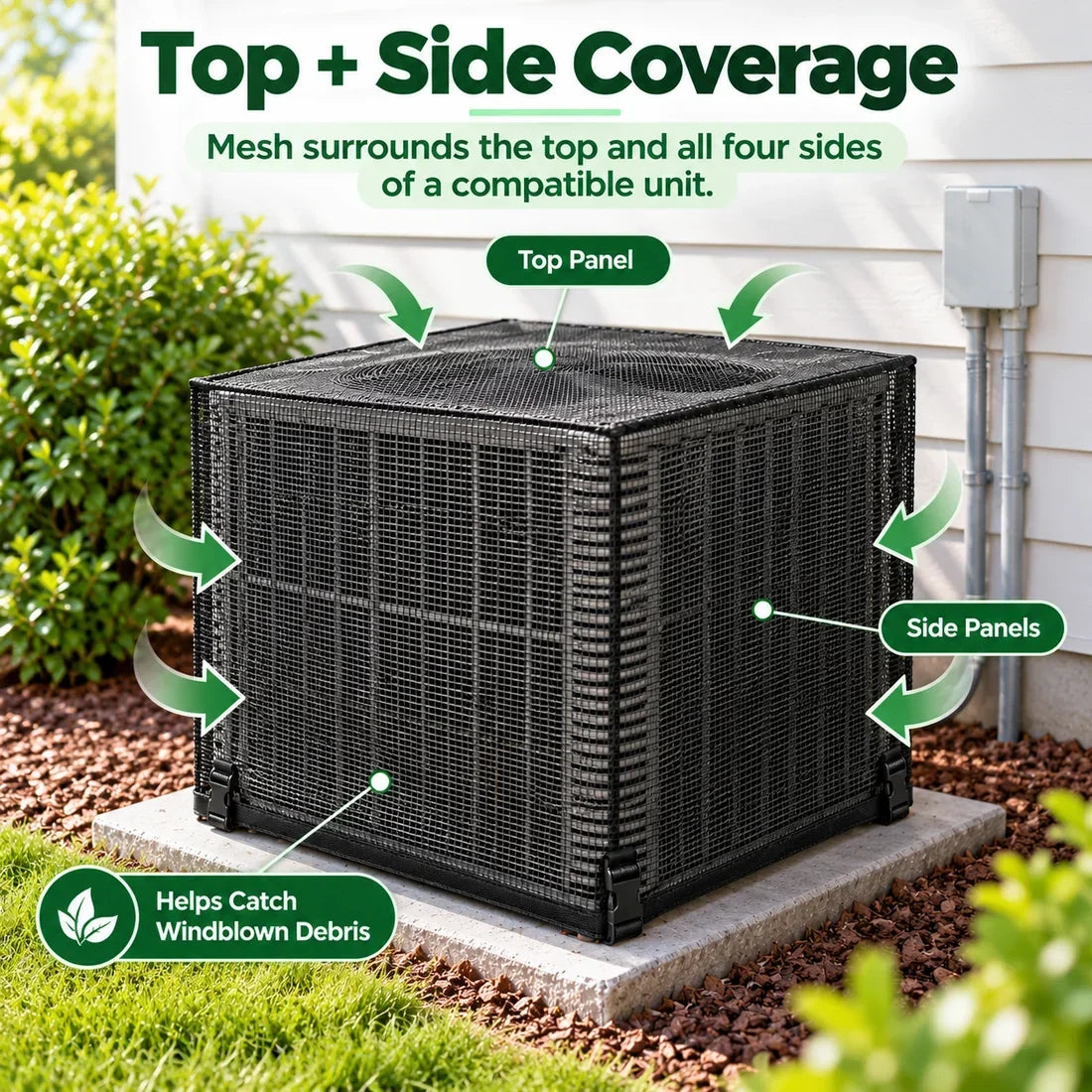 ❄️ Outdoor AC Mesh Cover – Keep Leaves & Debris Out This Fall