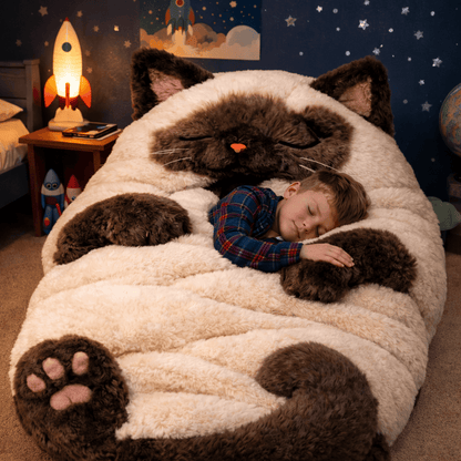 🔥Hot Sale 49% off🌟🐱 Fluffy cat sleeping bag – Soft, Warm & Purrfectly Cozy😴💤