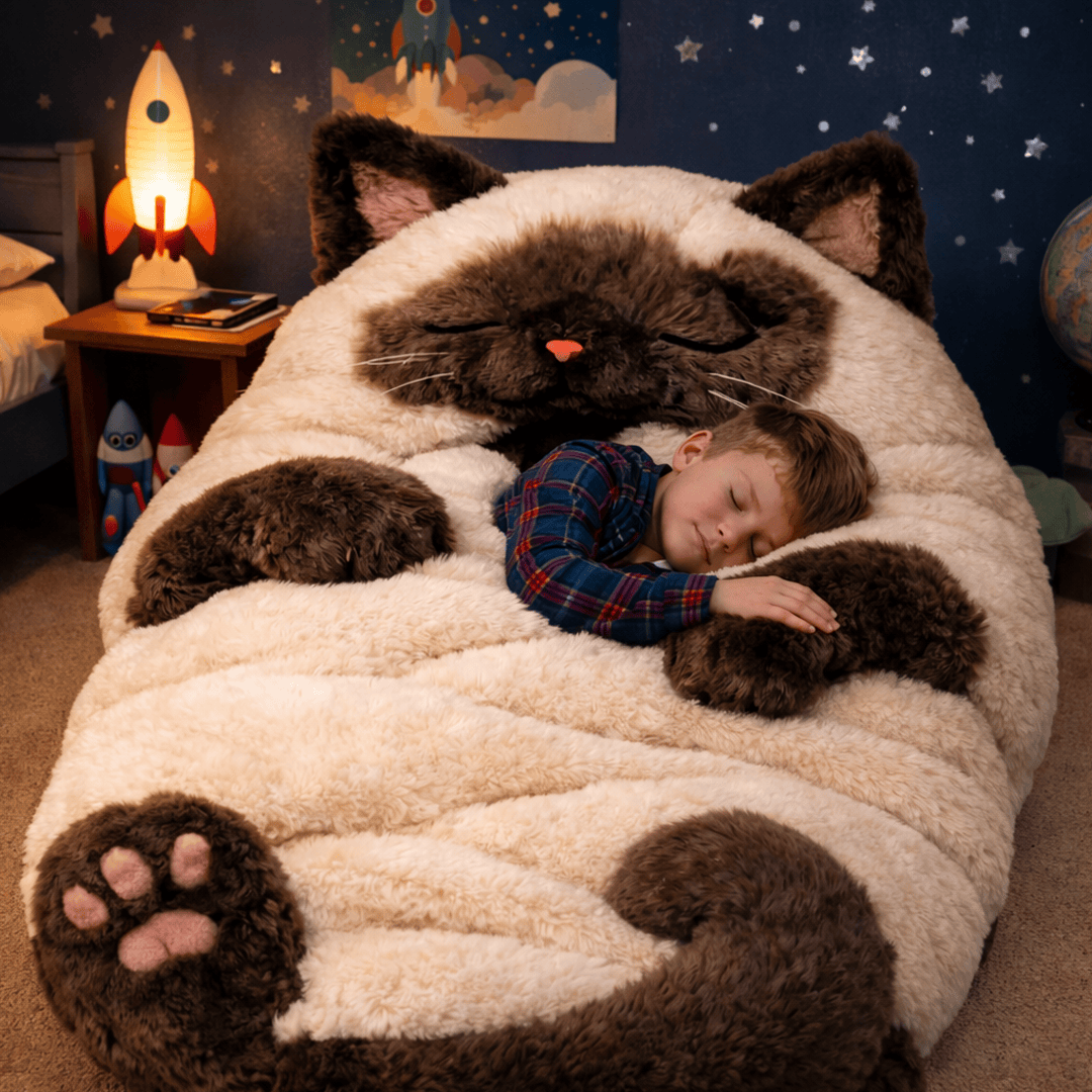 🔥Hot Sale 49% off🌟🐱 Fluffy cat sleeping bag – Soft, Warm & Purrfectly Cozy😴💤