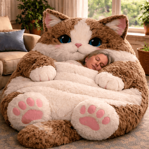 🔥Hot Sale 49% off🌟🐱 Fluffy cat sleeping bag – Soft, Warm & Purrfectly Cozy😴💤