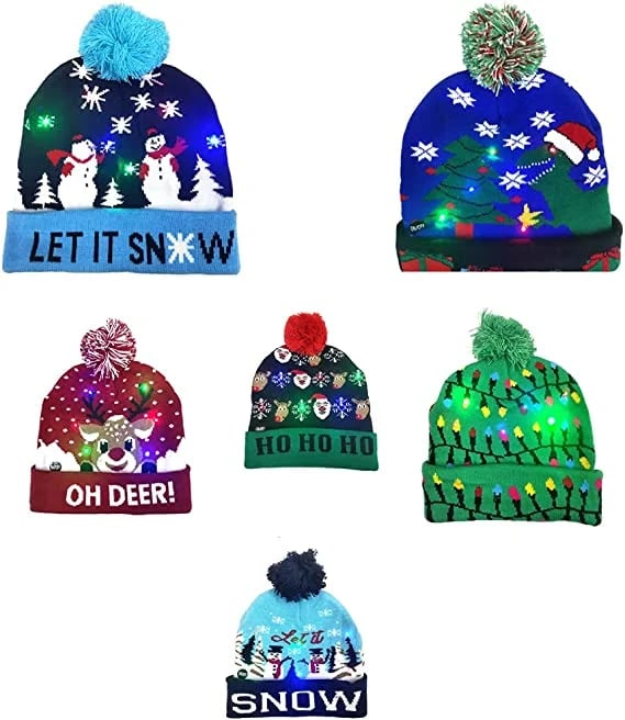 🎁2022 EARLY CHRISTMAS SALE - CHRISTMAS LED LIGHT KNITTED BEANIES