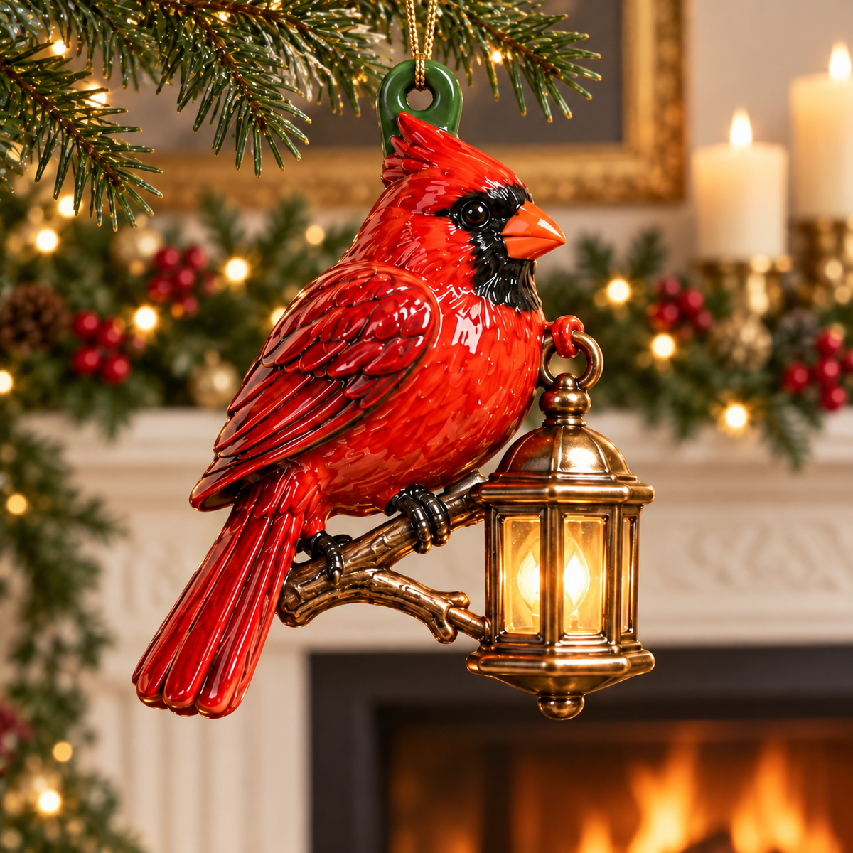 Cozy Christmas Cardinals Christmas tree ornaments