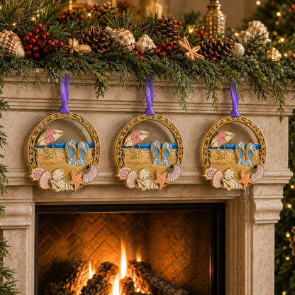 ⏰ Limited anniversary edition✨Beach vacation style Christmas tree ornament