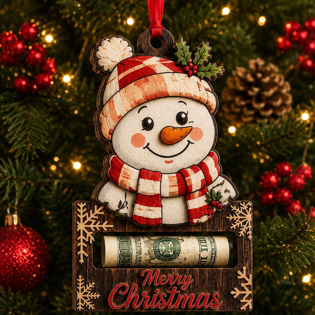 Christmas Cash Gift Ornament | Money Holder Tree Decoration 10 Styles