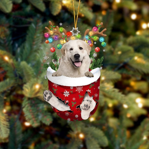 Great Pyrenees 2 In Snow Pocket Ornament